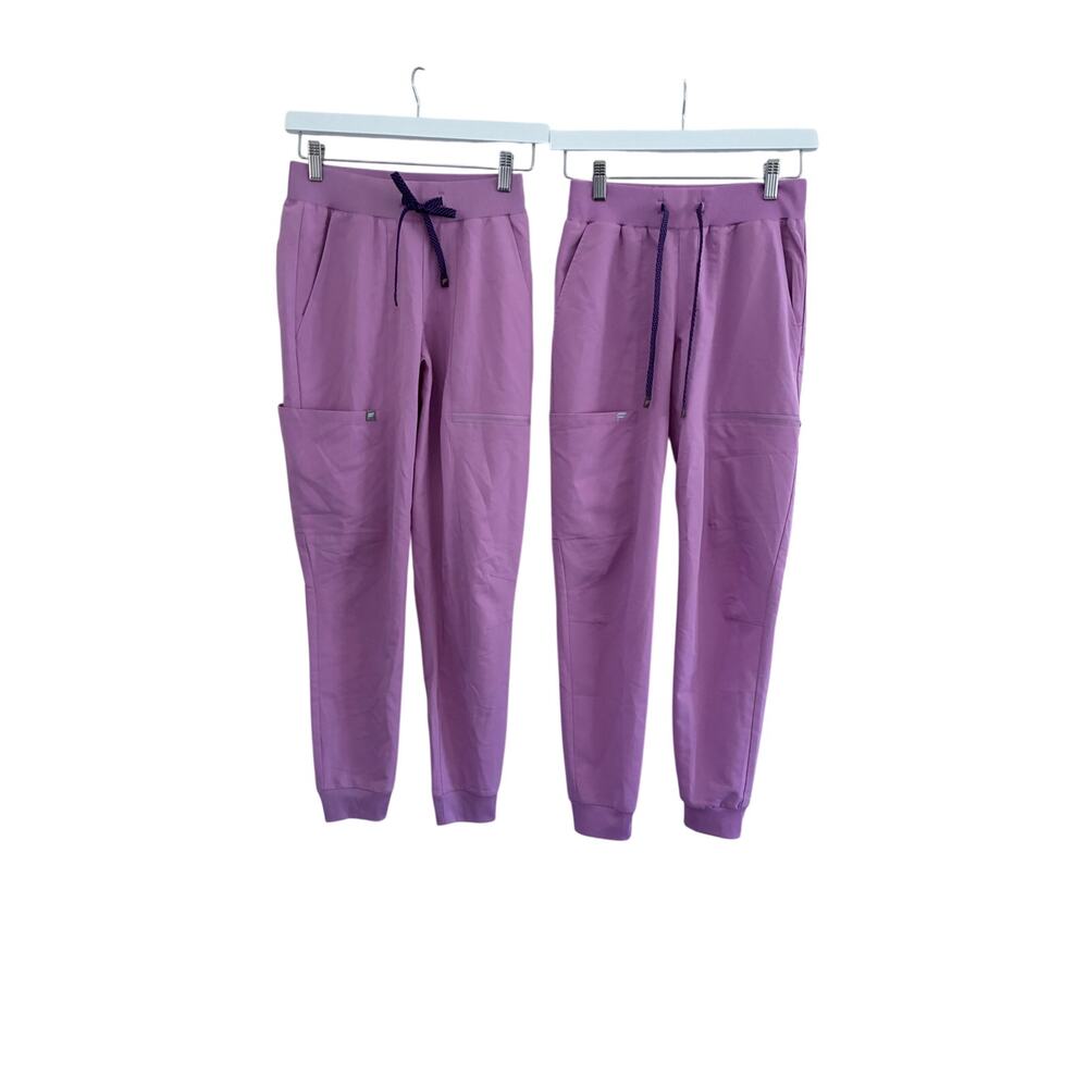Fabletics NWOT Lot of 2 XXS Lilac Jogger & XXS Ion Scrub Pant Straight Leg READ